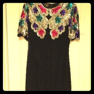 Sequined dress.